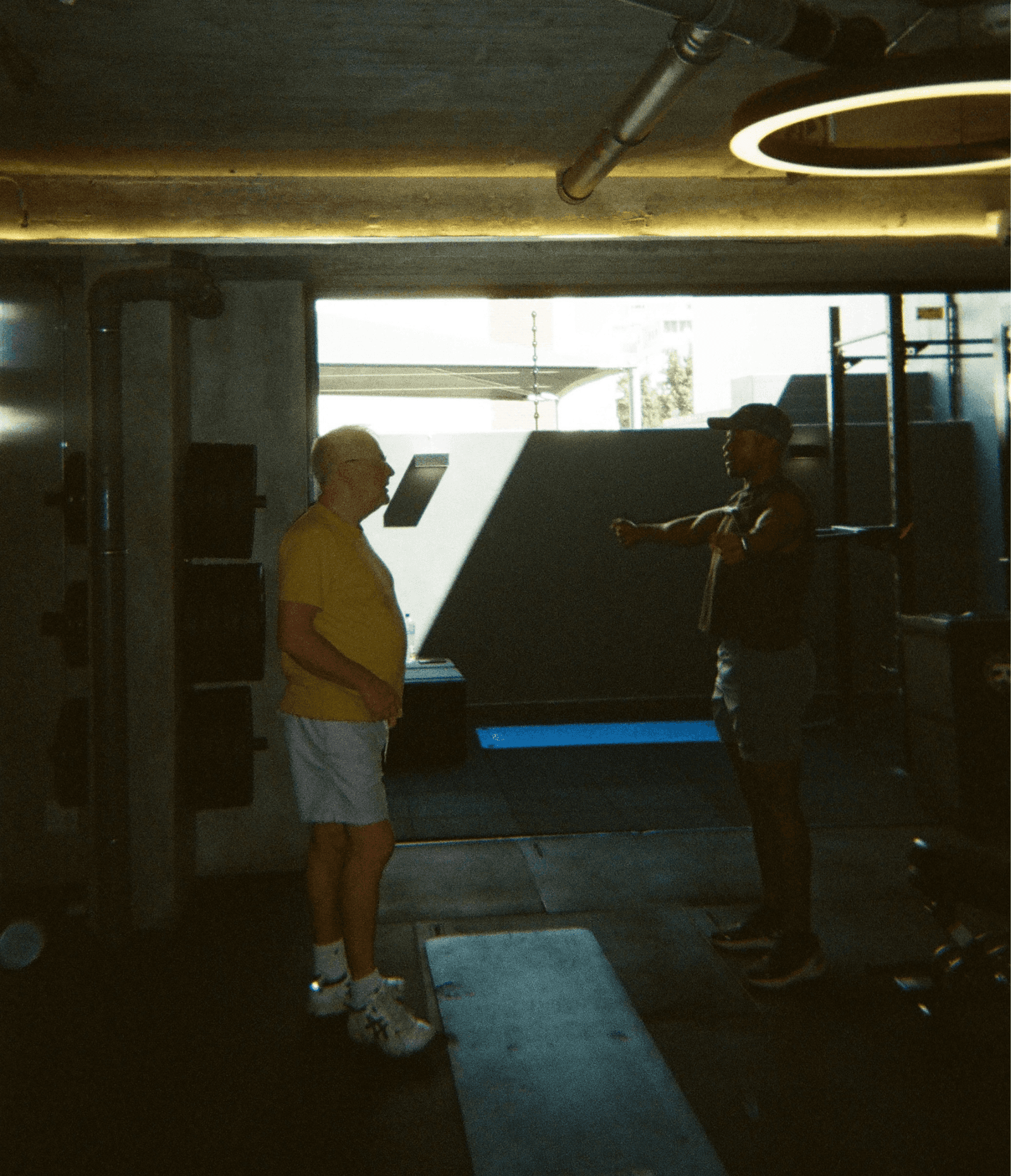 Two people training together inside Horizen Gym in Sea Point